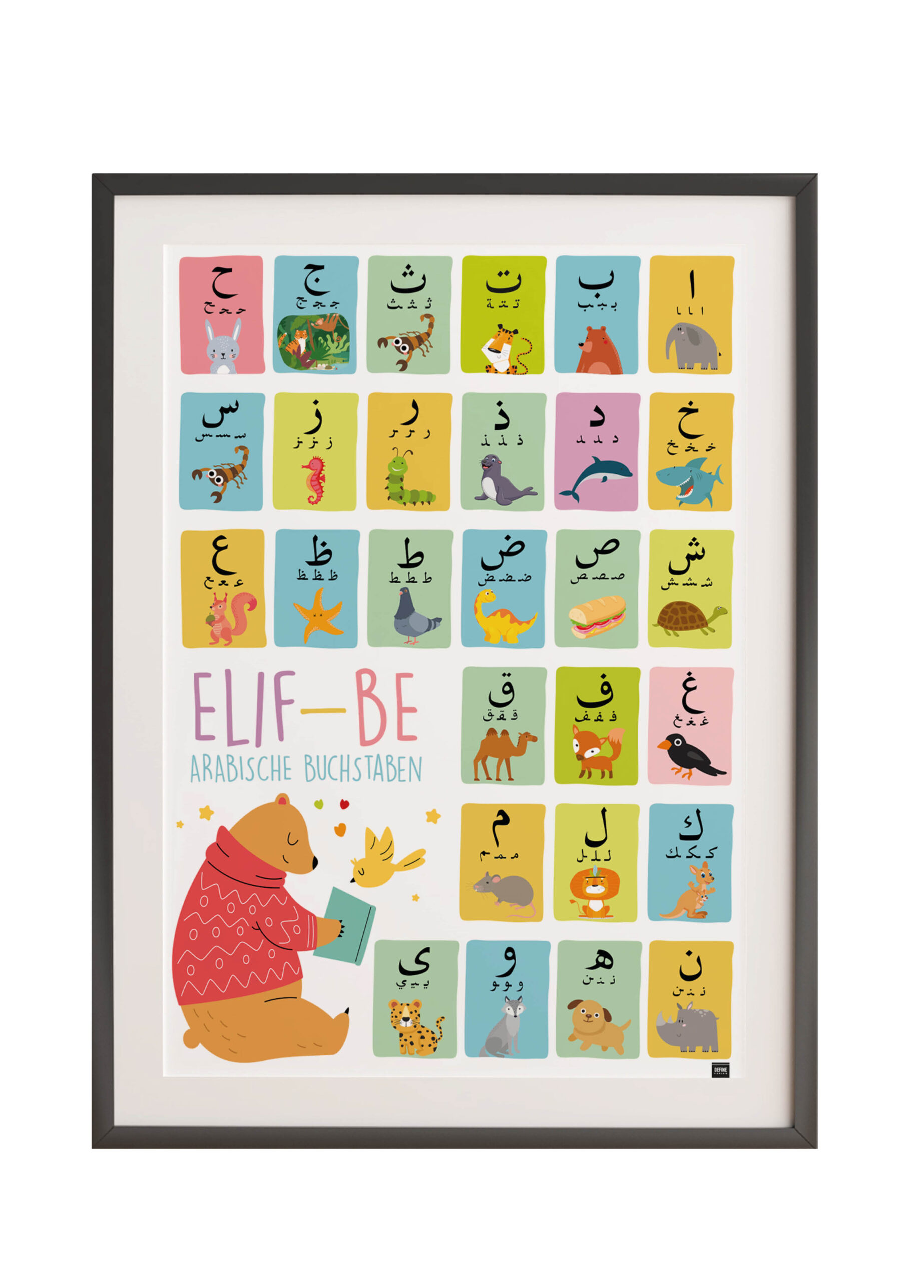 Elif-Be Arabische Buchstaben Poster